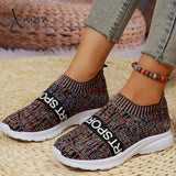Xajzpa - Multicolor Casual Sportswear Patchwork Letter Printing Round Comfortable Out Door Sport