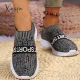 Xajzpa - Multicolor Casual Sportswear Patchwork Letter Printing Round Comfortable Out Door Sport