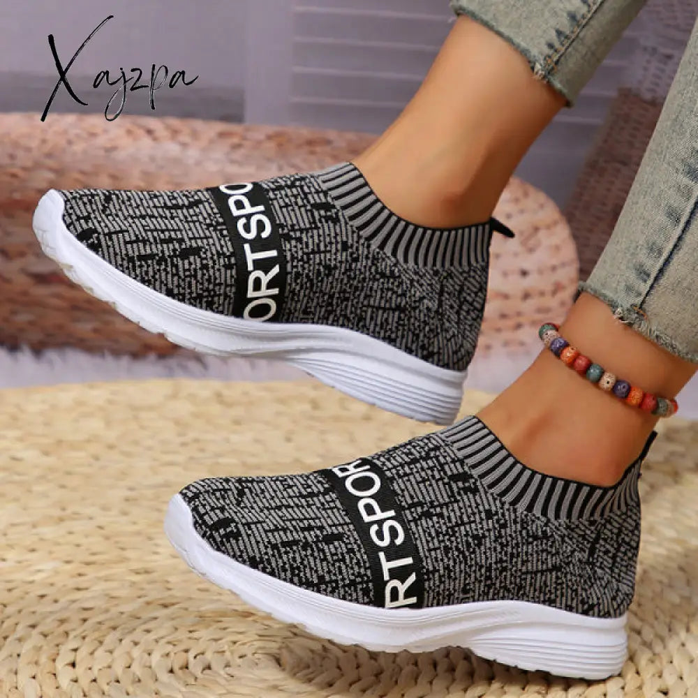 Xajzpa - Multicolor Casual Sportswear Patchwork Letter Printing Round Comfortable Out Door Sport