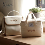 Xajzpa - Multifunctional Mother Baby Bag Diaper Bags Waterproof Bear Embroidery Thermal Insulation