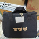 Xajzpa - Multifunctional Mother Baby Bag Diaper Bags Waterproof Bear Embroidery Thermal Insulation