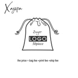 Xajzpa - Natural Linen Jewelry Gift Bags 8X10Cm 9X12Cm 10X15Cm Pack 50 Custom Logo Sack Party Candy