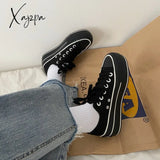 Xajzpa New Arrival Women Shoes Outdoor Fashion Lace-Up Casual Vulcanize Sneakers Platform Canvas