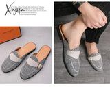 Xajzpa - New Arrive Canvas Man Loafer Slides Elegant Casual Shoes Lightweight Half For Breathable