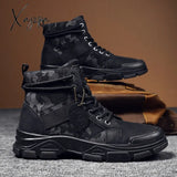 Xajzpa - New Autumn Early Winter Shoes Men Boots High Top Canvas Camouflage Street Mens Ankle