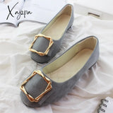 Xajzpa - New Big Size Women Flats Shallow Candy Color Shoes Woman Loafers Autumn Fashion Sweet Flat