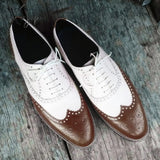 Xajzpa - New Brogue Shoes For Men Mixed Colors Square Toe Black White Spring Autumn Handmade