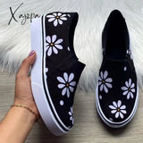 Xajzpa - New Casual Sports Shoes Women’s Fashion Round Toe Sunflower Color Loafers Low-Top Large