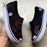 Xajzpa - New Casual Sports Shoes Women’s Fashion Round Toe Sunflower Color Loafers Low-Top Large