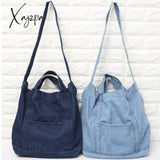 Xajzpa - New Denim Bag Neutral And Women Canvas Large Shopping Art Student Unisex Shoulder