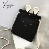 Xajzpa - New Fashion Big Eyes Canvas Girls Shoulder Bag Cute Black Briquettes Messenger Kids Women