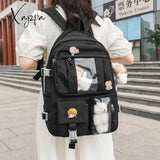 Xajzpa - New Fashion Cute Women Backpack White Waterproof Nylon Female Schoolbag College Lady