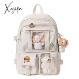 Xajzpa - New Fashion Cute Women Backpack White Waterproof Nylon Female Schoolbag College Lady