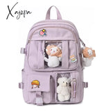 Xajzpa - New Fashion Cute Women Backpack White Waterproof Nylon Female Schoolbag College Lady