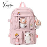 Xajzpa - New Fashion Cute Women Backpack White Waterproof Nylon Female Schoolbag College Lady