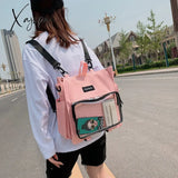 Xajzpa - New Fashion Ita Bag Backpack Clear Pocket for Women Large Capacity Girls Transparent Shoulder Itabag Street Back Packs