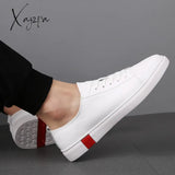 Xajzpa - New Fashion Men Genuine Leather Casual Shoes Lightweight Breathable Flats Luxury Brand