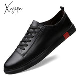 Xajzpa - New Fashion Men Genuine Leather Casual Shoes Lightweight Breathable Flats Luxury Brand