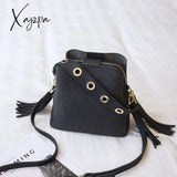 Xajzpa - New Fashion Scrub Cowhide Women Bucket Bag Vintage Tassel Messenger High Quality Retro