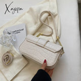 Xajzpa - New Fashion Stone Leather Chain Lock Shoulder Bags Women Crossbody Vintage Ladies