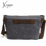 Xajzpa - New Fashion Thick Wax Canvas Men Shoulder Bag Messenger Crossbody Bag Vintage Male Leisure