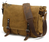 Xajzpa - New Fashion Thick Wax Canvas Men Shoulder Bag Messenger Crossbody Bag Vintage Male Leisure