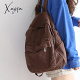 Xajzpa - New Fashion Women's Backpack Canvas Travel Backpacks College Student School Bag for Teenager Girls Female Shoulder Bags Book Bag