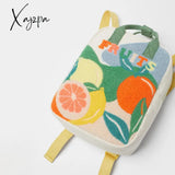 Xajzpa - New Fruit Fruits Embroidery Young Children’s Clear Backpack Small School Bag