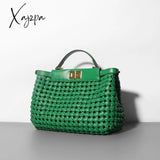 Xajzpa - New High Quality Hand Knitting Handbag For Women Hollow Out Female Shoulder Bag Summer