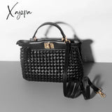 Xajzpa - New High Quality Hand Knitting Handbag For Women Hollow Out Female Shoulder Bag Summer