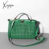 Xajzpa - New High Quality Hand Knitting Handbag For Women Hollow Out Female Shoulder Bag Summer