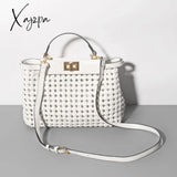 Xajzpa - New High Quality Hand Knitting Handbag For Women Hollow Out Female Shoulder Bag Summer