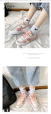 Xajzpa - New Kawaii Candy Color Canvas Sneakers Japanese Style Patchwork Women’s Footwear Cute