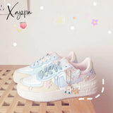 Xajzpa - New Kawaii Candy Color Canvas Sneakers Japanese Style Patchwork Women’s Footwear Cute
