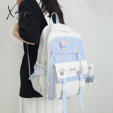 Xajzpa - New Korean Style Backpacks Women Travel Bags Cute Candy Color Bag For Teenager Girl Kawaii