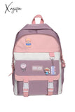 Xajzpa - New Korean Style Backpacks Women Travel Bags Cute Candy Color Bag For Teenager Girl Kawaii