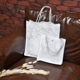 Xajzpa - New Lace Ladies Handbag Summer Beach Wedding Bridal Party Hand Bag Bolsa Feminina