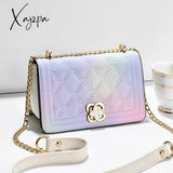 Xajzpa - New Listing Fashion Gradient Women’s Small Square Bag Chain Shoulder Messenger Flip