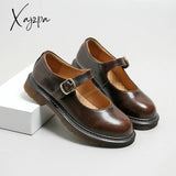 Xajzpa - New Literary Retro Women’s Shoes Thick Bottom Mori Girl Japanese Mary Jane Single