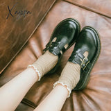 Xajzpa - New Literary Retro Women’s Shoes Thick Bottom Mori Girl Japanese Mary Jane Single