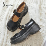 Xajzpa - New Literary Retro Women’s Shoes Thick Bottom Mori Girl Japanese Mary Jane Single