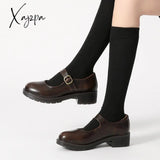 Xajzpa - New Literary Retro Women’s Shoes Thick Bottom Mori Girl Japanese Mary Jane Single