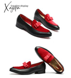 Xajzpa - New Loafers Men Shoes Pu Colorblock Fashion Business Casual Wedding Party Daily Faux Suede