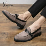 Xajzpa - New Loafers Men Shoes Pu Solid Color Business Casual Wedding Party Daily Classic Monk