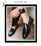 Xajzpa - New Loafers Men Shoes Pu Solid Color Business Casual Wedding Party Daily Classic Monk