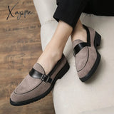 Xajzpa - New Loafers Men Shoes Pu Solid Color Business Casual Wedding Party Daily Classic Monk