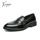 Xajzpa - New Loafers Men Shoes Pu Solid Color Business Casual Wedding Party Daily Classic Monk