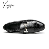 Xajzpa - New Loafers Men Shoes Pu Solid Color Fashion Business Casual Wedding Party Classic