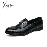 Xajzpa - New Loafers Men Shoes Pu Solid Color Fashion Business Casual Wedding Party Classic