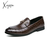 Xajzpa - New Loafers Men Shoes Pu Solid Color Fashion Business Casual Wedding Party Classic